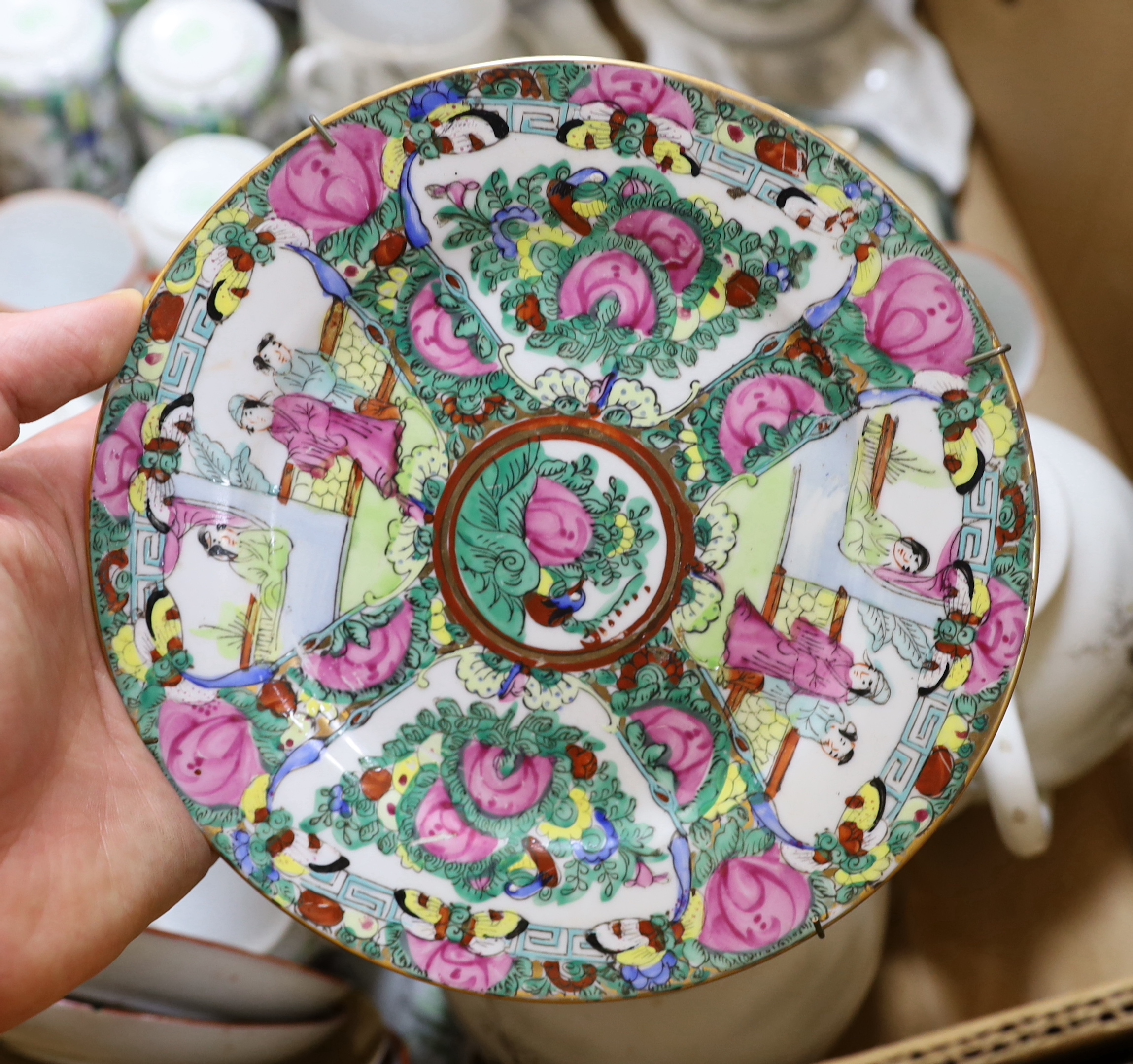 A quantity of various Chinese and Japanese porcelain including eggshell